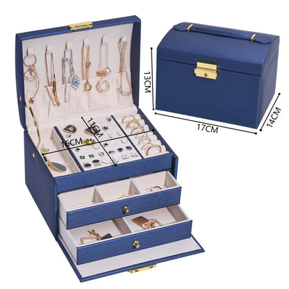 Fashion Solid Color Pu Leather Jewelry Boxes