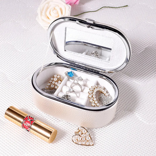 Fashion Solid Color Pu Leather Jewelry Boxes