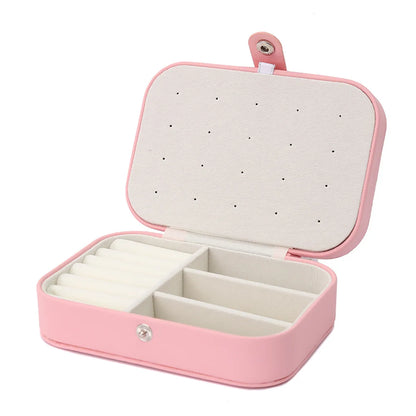 Fashion Solid Color Pu Leather Jewelry Boxes