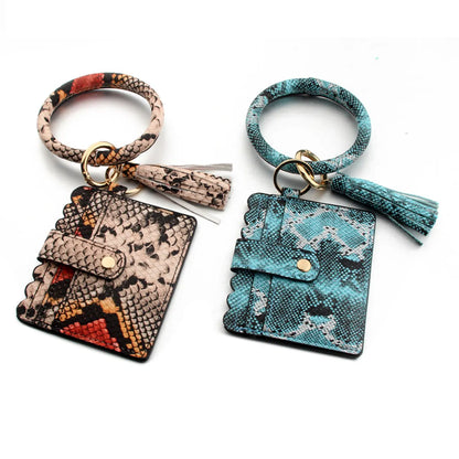 Fashion Solid Color Pu Leather Women'S Bag Pendant Keychain 1 Piece