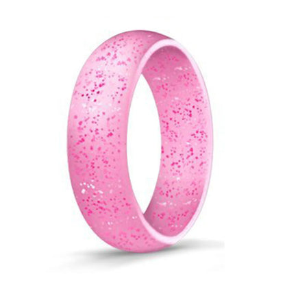 Fashion Solid Color Silica Gel Sequins Rings