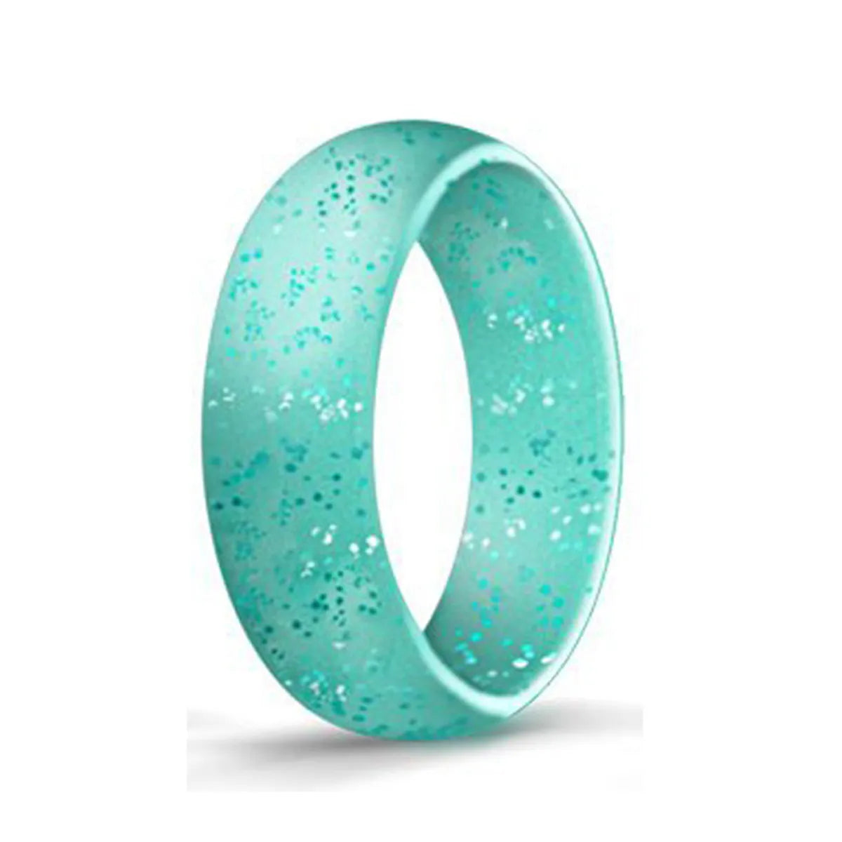 Fashion Solid Color Silica Gel Sequins Rings