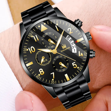 Fashion Solid Color Single Folding Buckle Quartz Men'S Watches