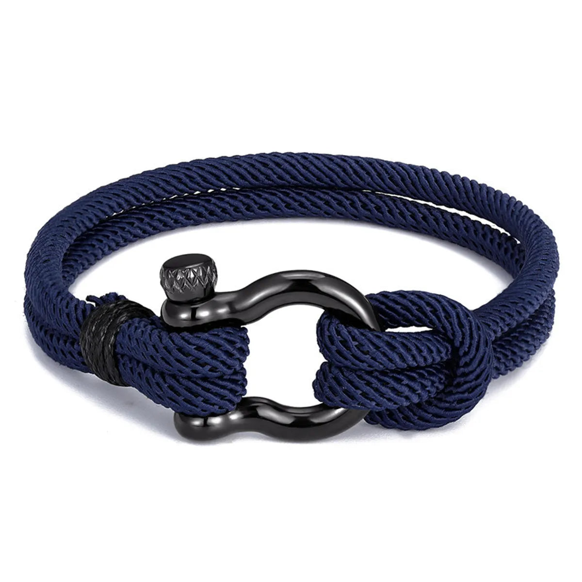 Fashion Solid Color Stainless Steel Braid Men'S Bracelets