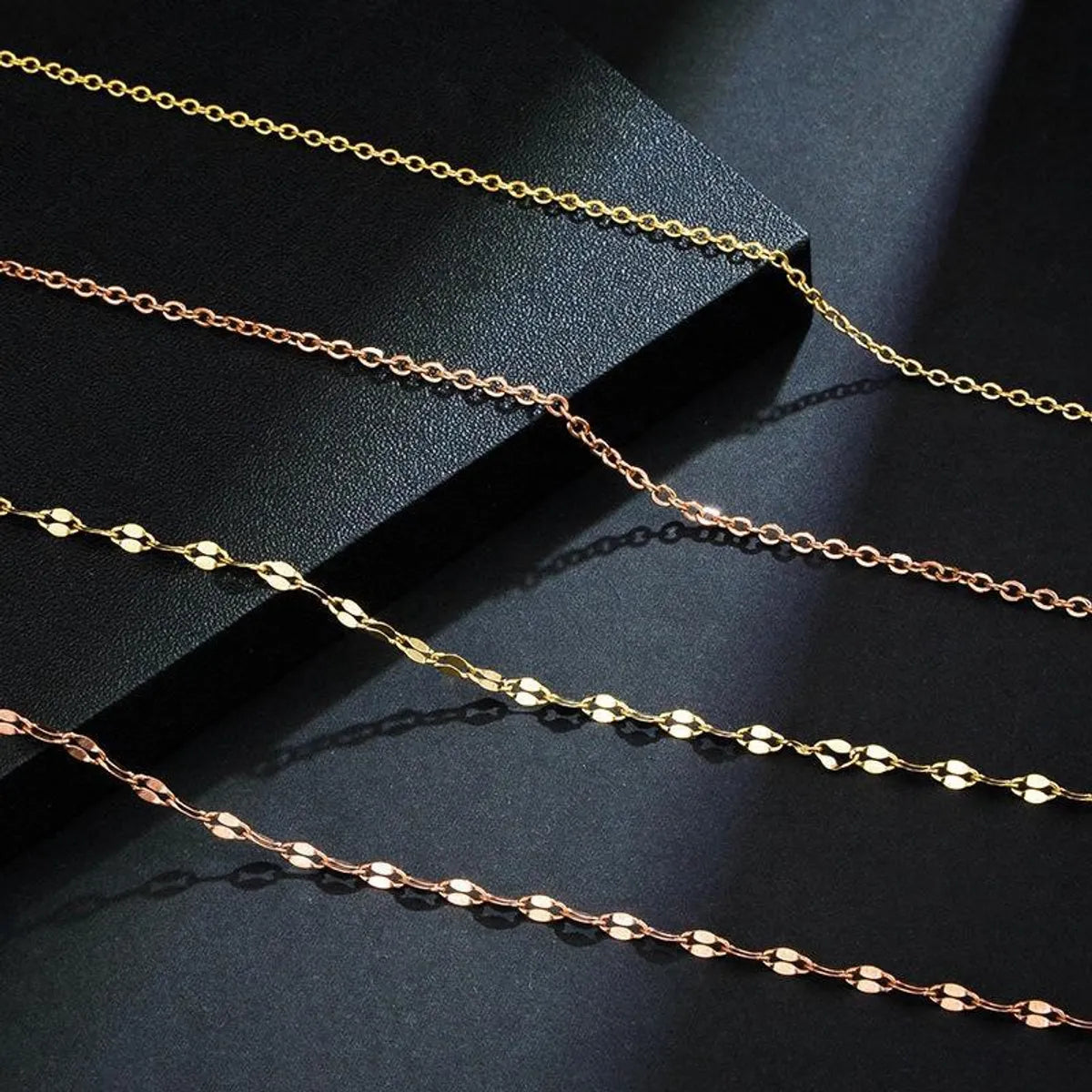 Fashion Solid Color Stainless Steel Chain Titanium Steel Necklace 1 Piece