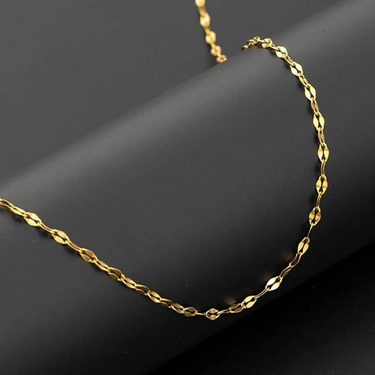 Fashion Solid Color Stainless Steel Chain Titanium Steel Necklace 1 Piece