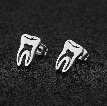 Fashion Solid Color Stainless Steel Ear Studs 1 Pair