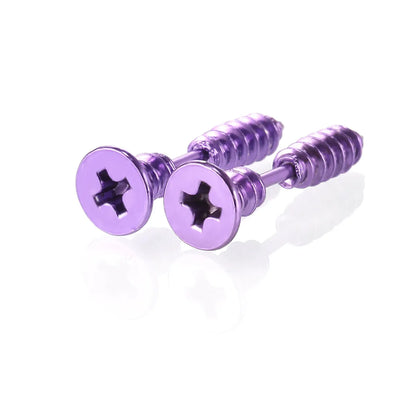 Fashion Solid Color Stainless Steel Ear Studs 1 Piece