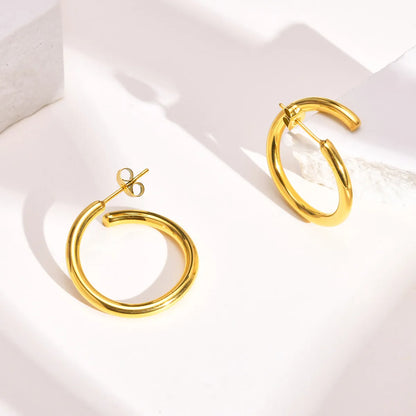 Fashion Solid Color Stainless Steel Earrings Plating Stainless Steel Earrings