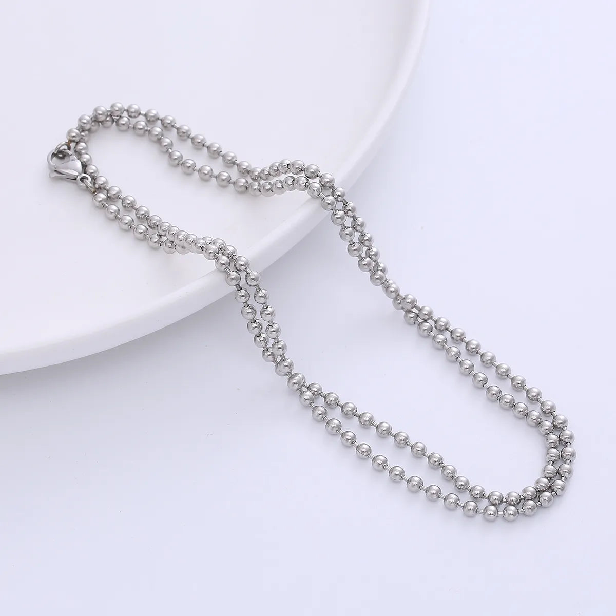 Fashion Solid Color Stainless Steel Necklace