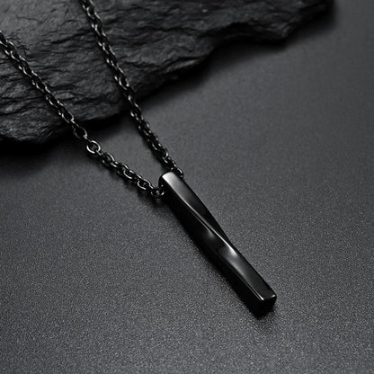 Fashion Solid Color Stainless Steel Pendant Necklace 1 Piece