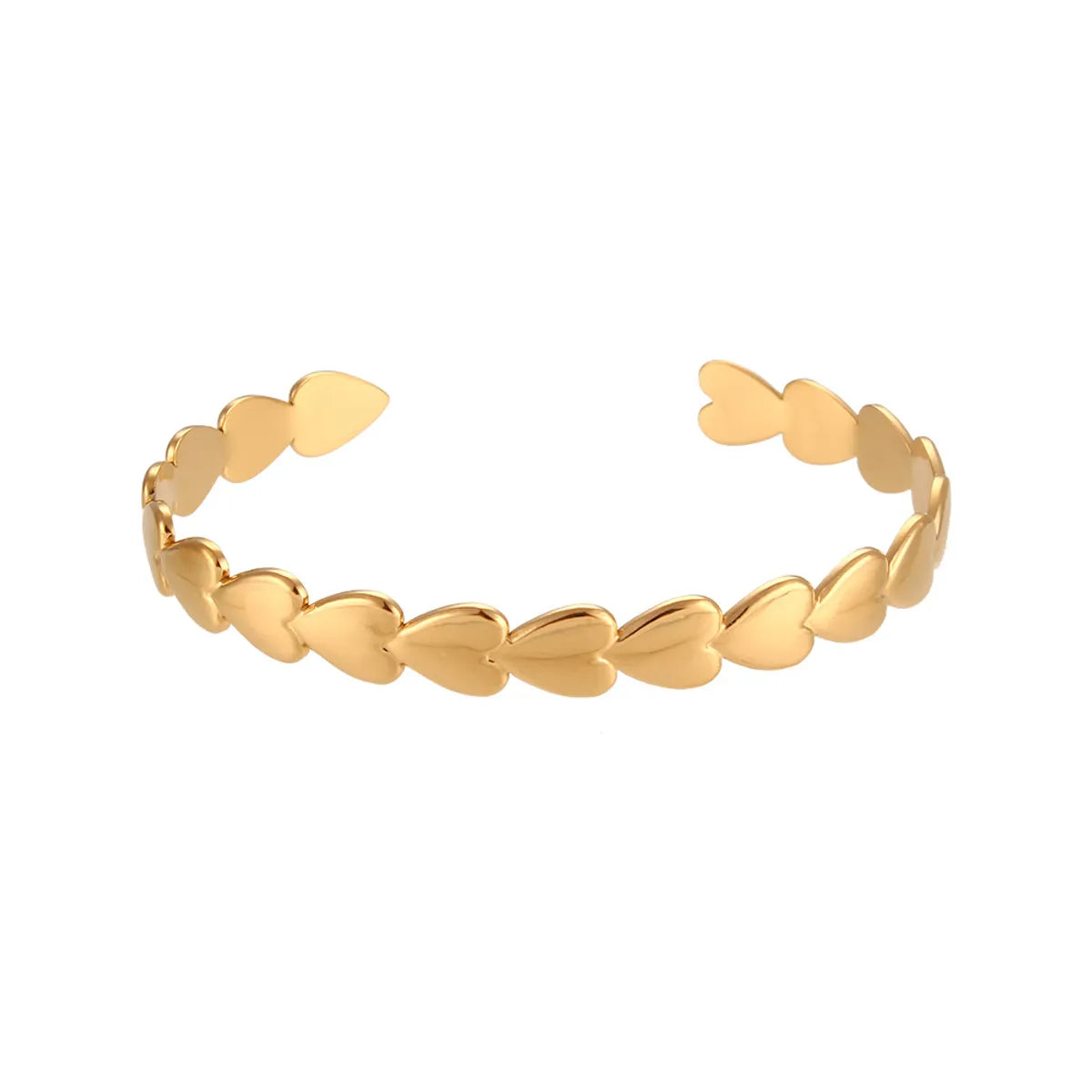 Fashion Solid Color 304 Stainless Steel 18K Gold Plated Bangle In Bulk