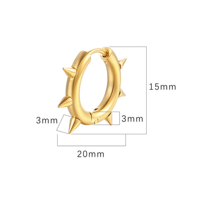 1 Piece Fashion Solid Color Plating Stainless Steel Earrings