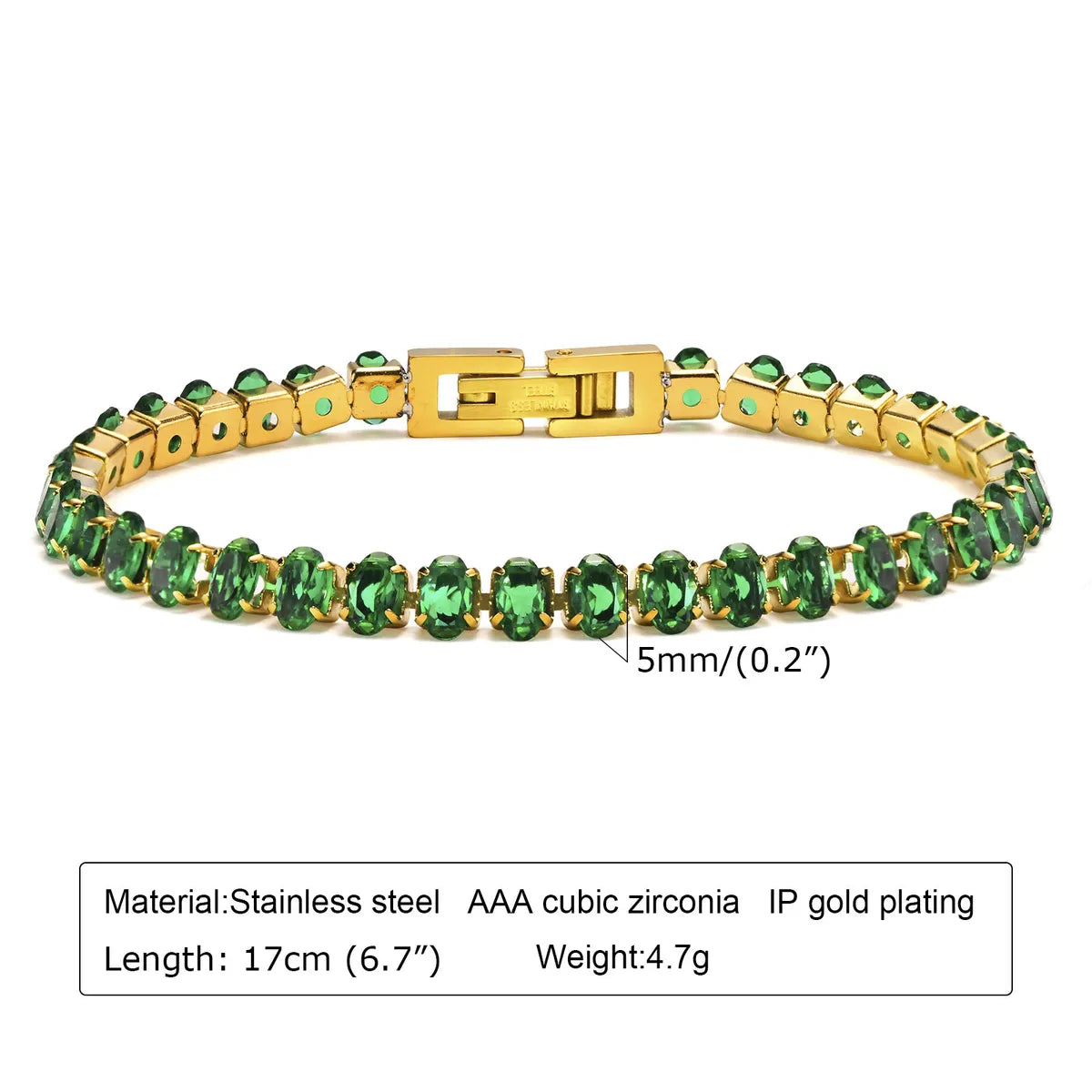 Fashion Solid Color Stainless Steel Plating Inlay Zircon Bracelets Necklace