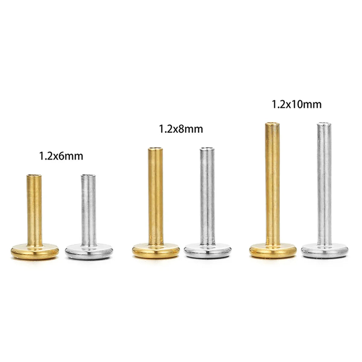 Fashion Solid Color Stainless Steel Plating Lip Stud 1 Piece