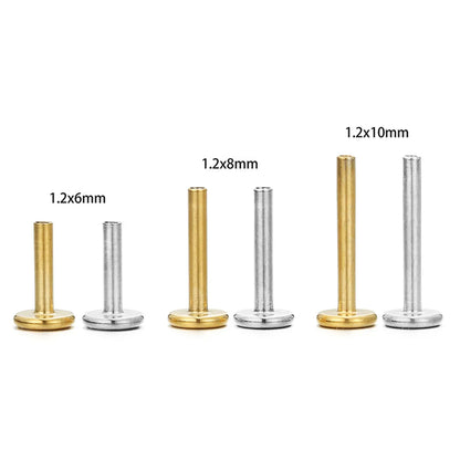 Fashion Solid Color Stainless Steel Plating Lip Stud 1 Piece