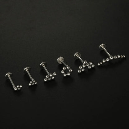 Fashion Solid Color Stainless Steel Plating Lip Stud 1 Piece