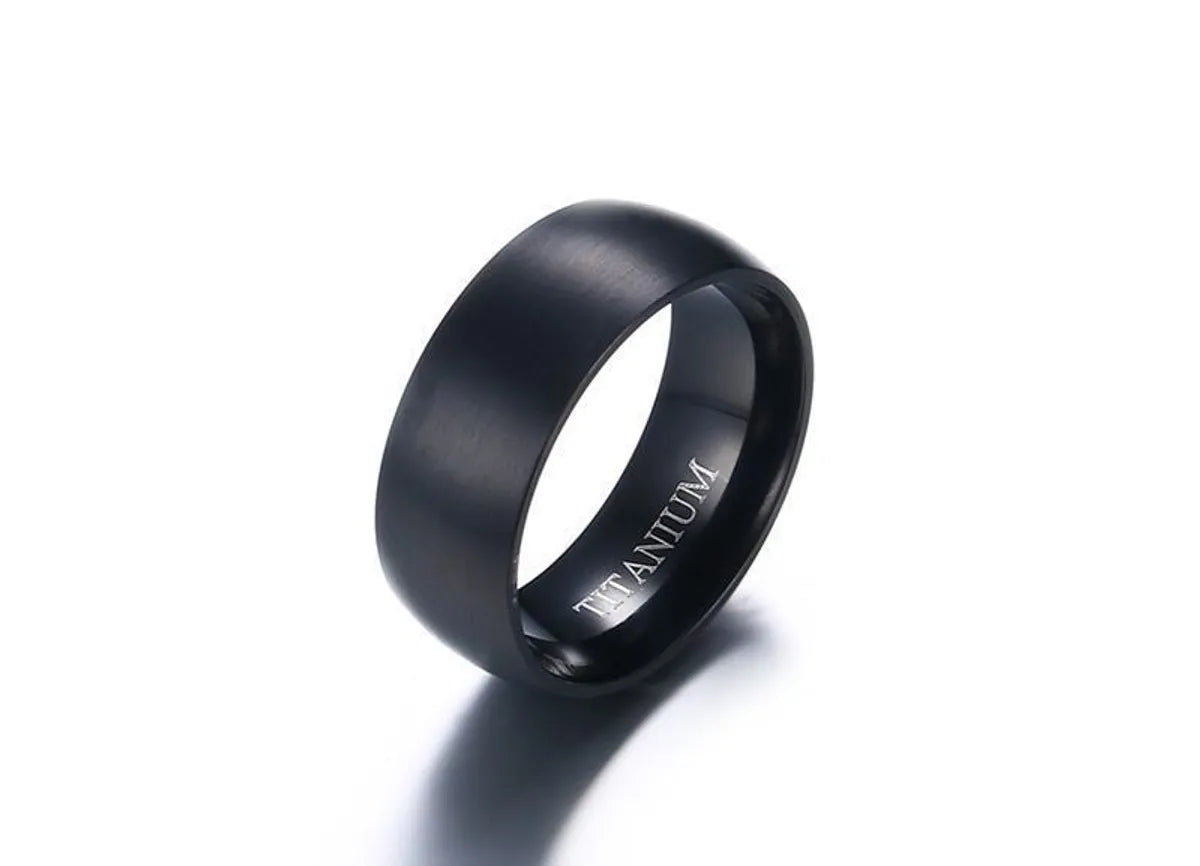 Fashion Solid Color Titanium Rings