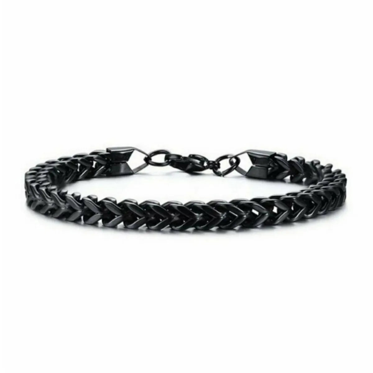 Fashion Solid Color Titanium Steel Chain Bracelets