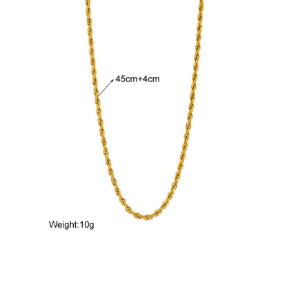 Fashion Solid Color Titanium Steel Chain Necklace 1 Piece