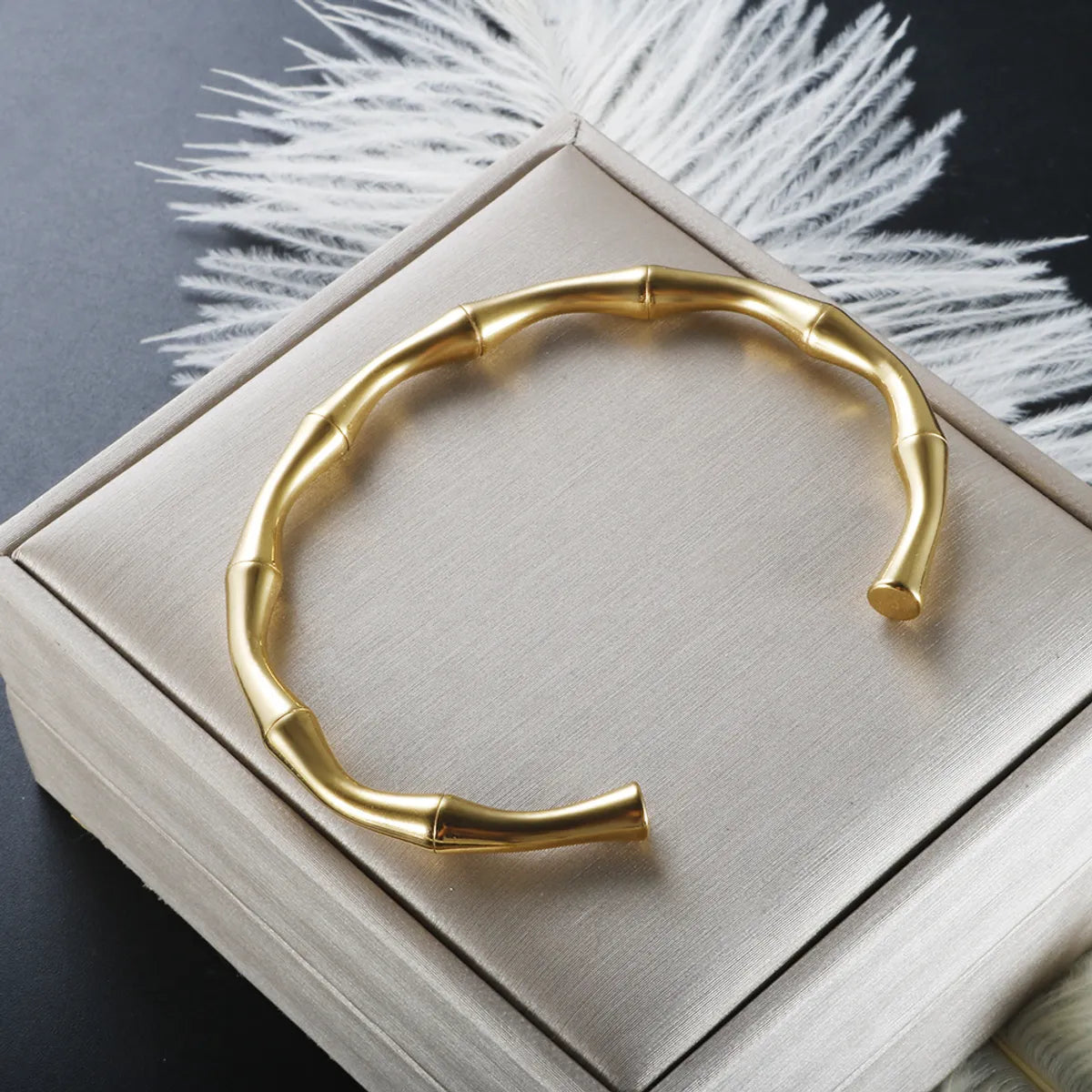 Fashion Solid Color Titanium Steel Plating Bangle 1 Piece