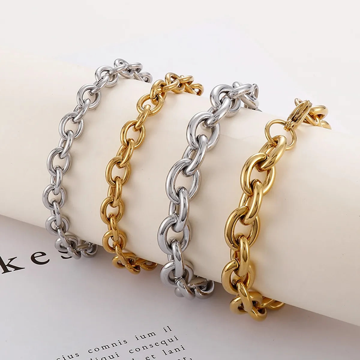 Fashion Solid Color Titanium Steel Plating Bracelets 1 Piece