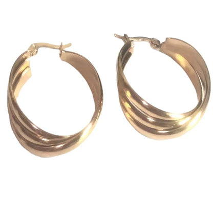 Fashion Solid Color Titanium Steel Plating Earrings 1 Pair