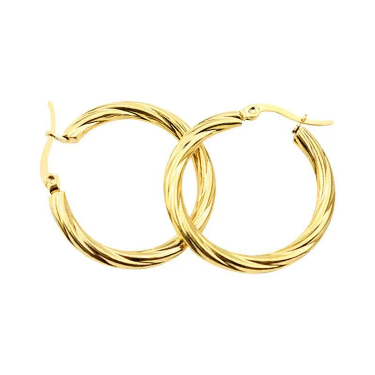 1 Pair Fashion Solid Color Plating 201 Stainless Steel 304 Stainless Steel 18K Gold Plated Earrings