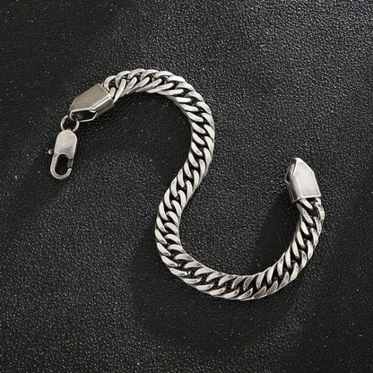 Fashion Solid Color Titanium Steel Plating Men's Bracelets Necklace