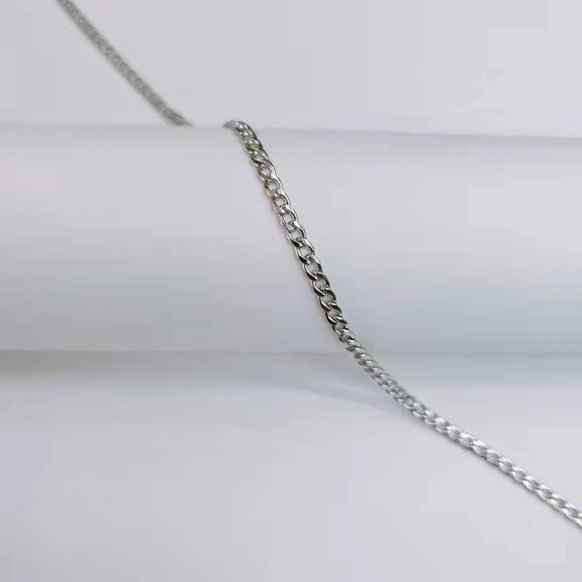 Fashion Solid Color Titanium Steel Plating Necklace 1 Piece