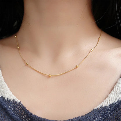 Fashion Solid Color Titanium Steel Plating Necklace 1 Piece