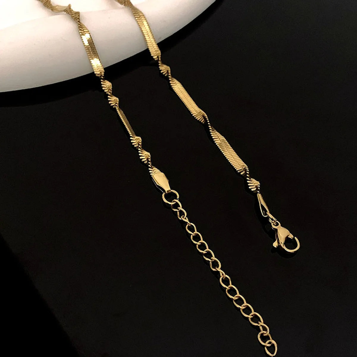 Fashion Solid Color Titanium Steel Plating Necklace 1 Piece