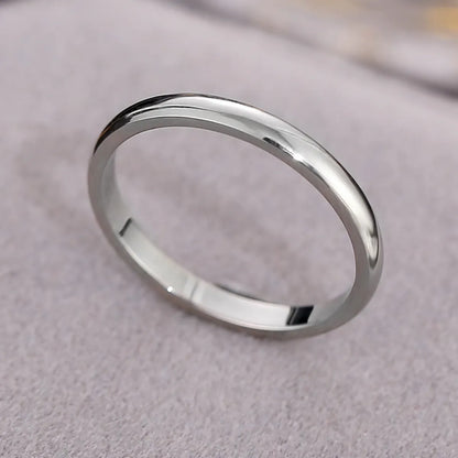 Fashion Solid Color Titanium Steel Plating Rings 1 Piece