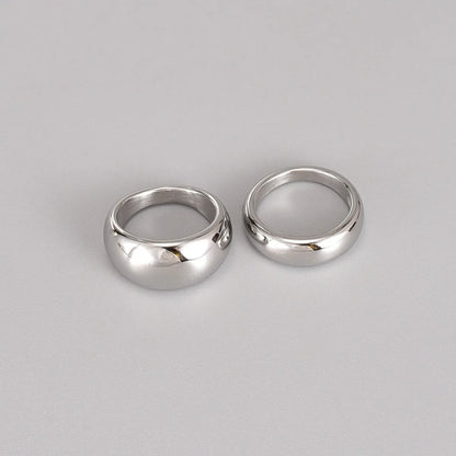 Fashion Solid Color Titanium Steel Plating Rings