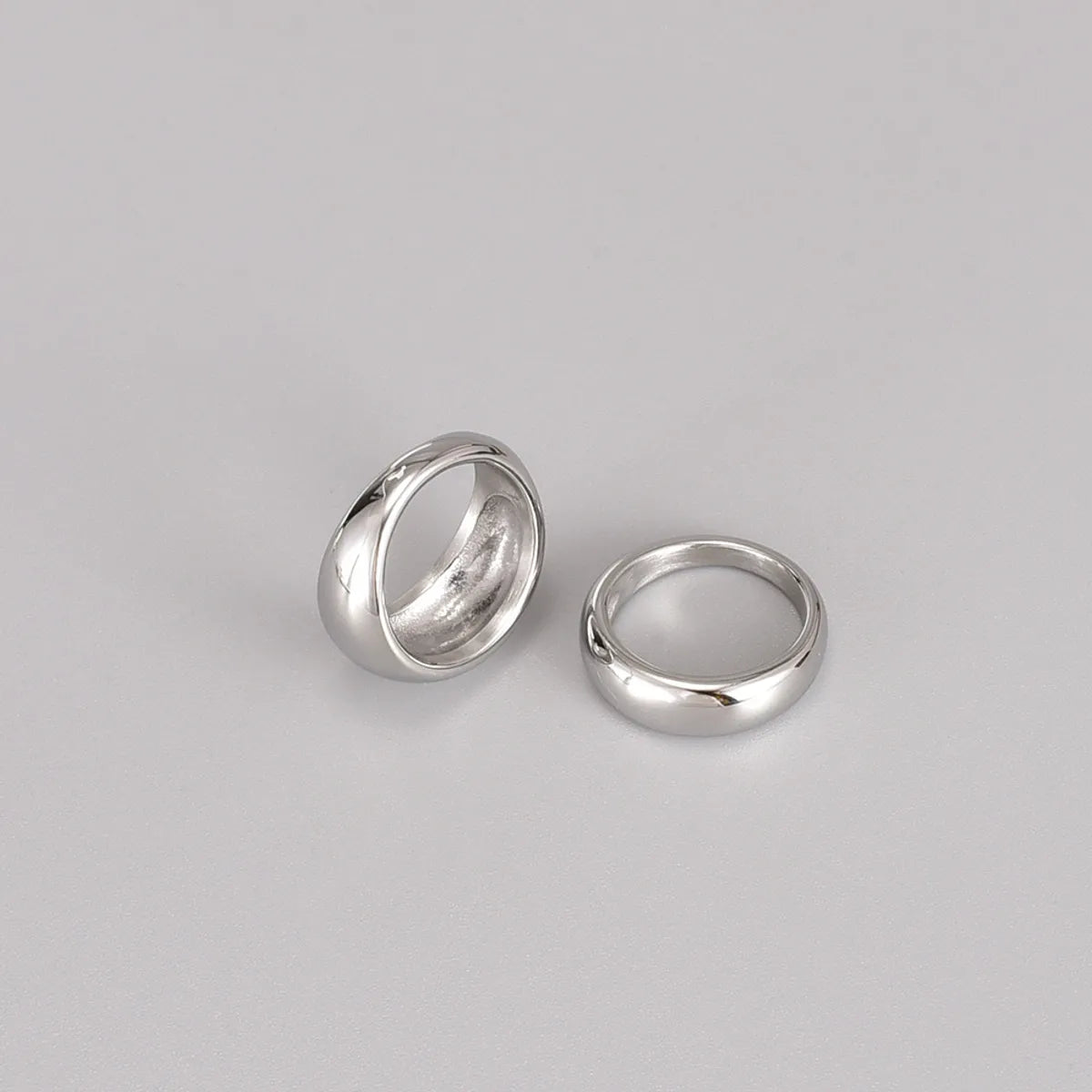 Fashion Solid Color Titanium Steel Plating Rings