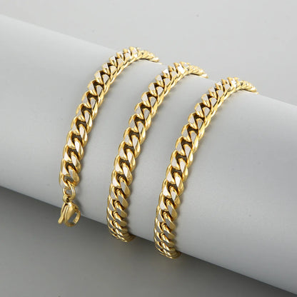 Fashion Solid Color Titanium Steel Plating Unisex Bracelets Necklace 1 Piece