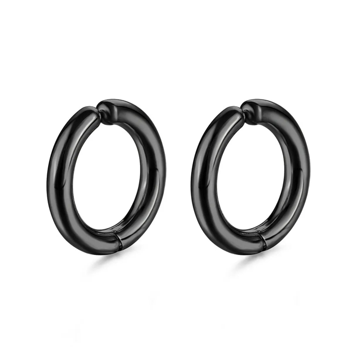 Fashion Solid Color Titanium Steel Polishing Ear Clips 1 Pair