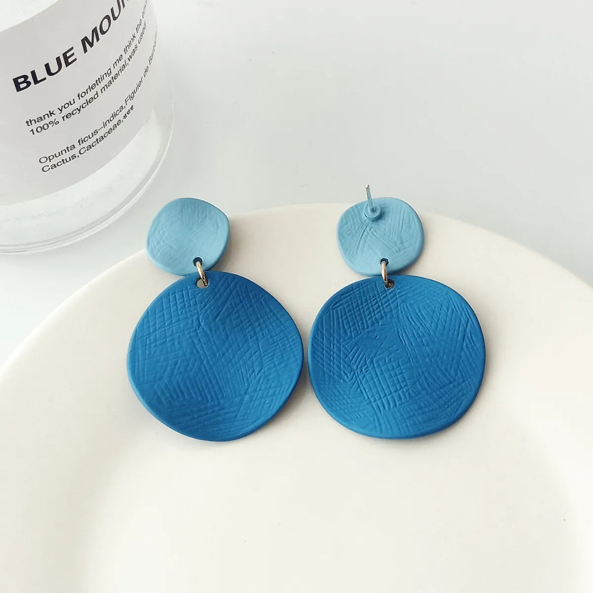 Fashion Solid Color Titanium Stoving Varnish Drop Earrings