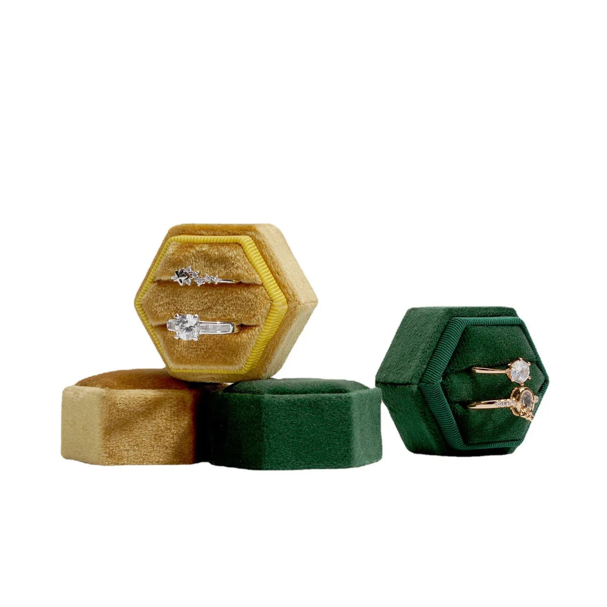 Fashion Solid Color Velvet Jewelry Boxes