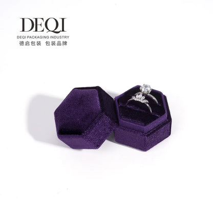 Fashion Solid Color Velvet Jewelry Boxes