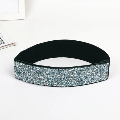 Fashion Solid Color Woven Fabric Inlay Rhinestones Women'S Corset Belts 1 Piece