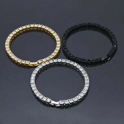 Fashion Square Alloy Inlay Rhinestones Men's Bracelets 1 Piece