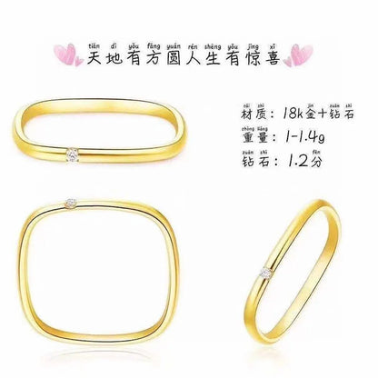 Fashion Square Diamond Stainless Steel Ring Wholesale Gooddiy