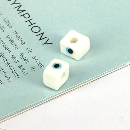 1 Piece 10 * 8mm Glass Square Eye Beads