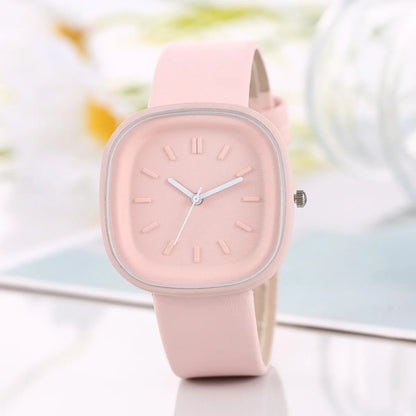 Fashion Square Solid Color Buckle Quartz Women'S Watches