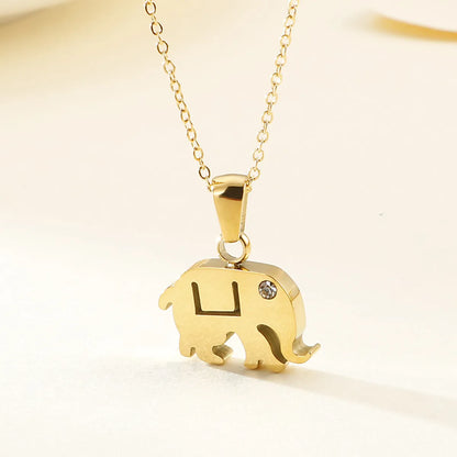 Titanium Steel 18K Gold Plated Animal