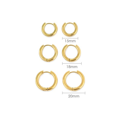 Fashion Geometric Stainless Steel No Inlaid 14K Gold Plated Earrings