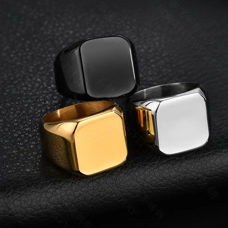 Fashion Geometric 304 Stainless Steel No Inlaid 18K Gold Plated Men'S