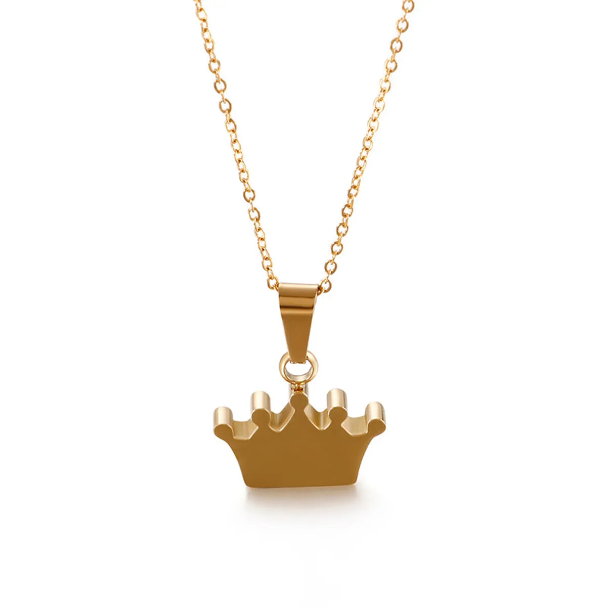 Fashion Stainless Steel Golden Crown Necklace Wholesale Gooddiy