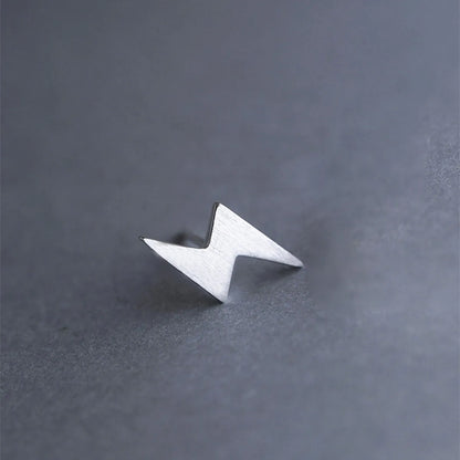 Fashion Stainless Steel Lightning Earrings Simple Stud Earrings